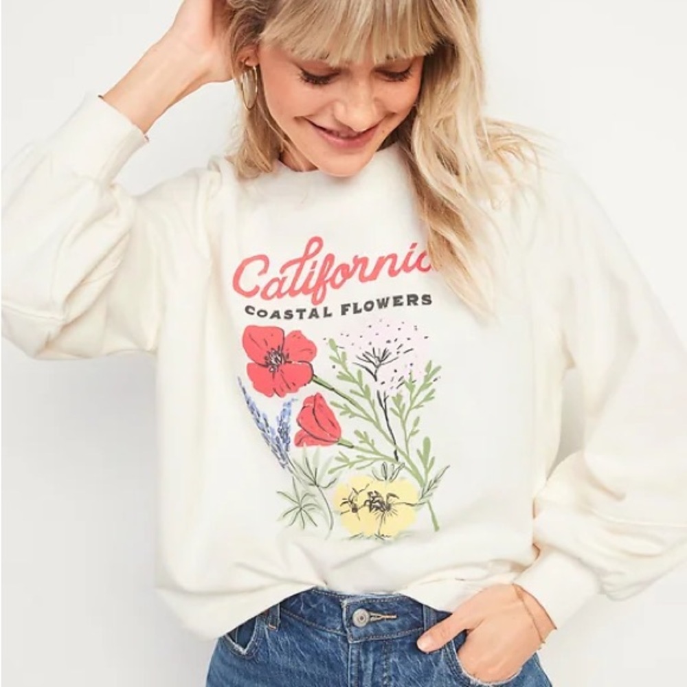 Old Navy French Terry Blouson-Sleeve Sweatshirt